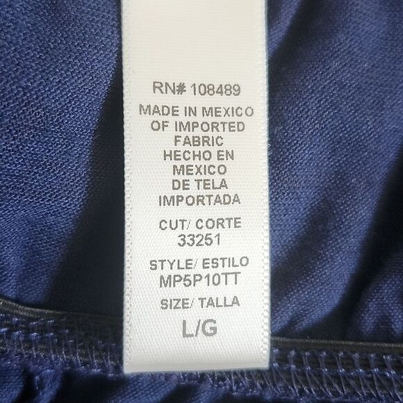 L8ter Navy Blue Maxi Dress W/ Hot Pink Detail, Spaghetti Straps, L - Picture 5 of 6